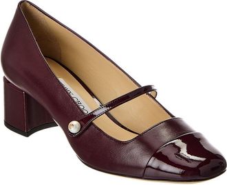 Jimmy Choo London Elisa 45 Leather & Patent Pump