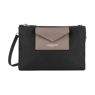 Lancaster Smart KBA Double Clutch - Dames - Tassen - Zwart - Maat: ONE Size Leer
