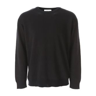Moschino Round-neck Knitwear, male, Gray, Size: XL Logo Sweater