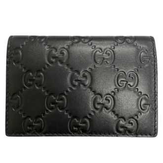 Gucci Pre-owned Card Case - Heren - Vintage Accessoires - Zwart - ONE Size - Leer - Vintage
