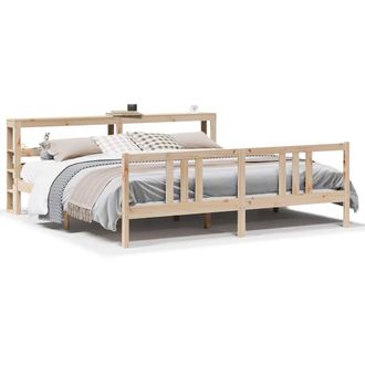 Berkfield Home Bed Frame with Headboard without Mattress 200x200 cm in Light Tan