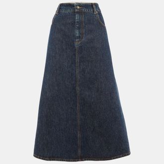 Sportmax Blue Denim Long Skirt