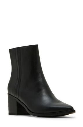 Blondo Brenna Waterproof Pointed Toe Bootie in Black Leather at Nordstrom Rack, Size 6