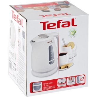 T-fal Ko2991 Tetera El&eacute;ctrica 1,5 L 2200 W Gris, Blanco, Amarillo
