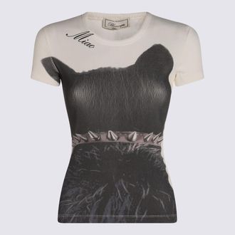 Blumarine White And Black T-shirt