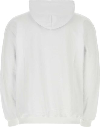 VTMNTS Mens White Cotton Blend Oversize Sweatshirt Exterior: Polyester Felpe Sweater
