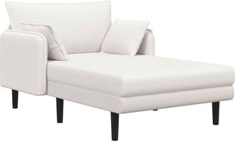 vidaXL Chaise Longue De Gran Tama&ntilde;o Crema Boucl&eacute; Vidaxl