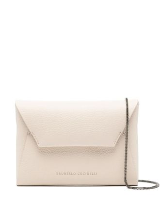Brunello Cucinelli envelope chain-strap mini bag - women - Calf Leather - One Size - Neutrals