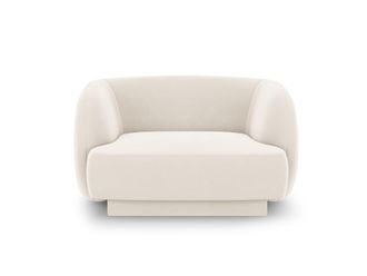 MICADONI Sill&oacute;n de terciopelo beige claro