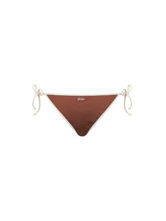 MC2 Saint Barth Womens Bikini Bottoms Virgo Brown Lycra Polyamide Swimwear Sea Clothing