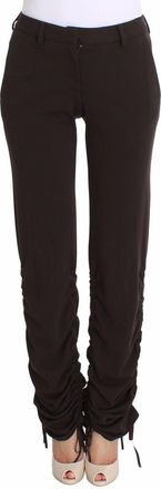 Ermanno Scervino Brown Stretch Casual Trousers Womens Pants