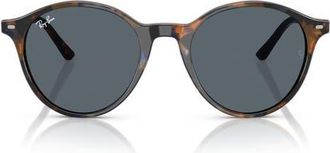 Ray-Ban 51mm Phantos Round Sunglasses in Havana Yellow E Blue /Blue at Nordstrom