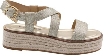 Michael Kors Laperre Flat Sandalen - Dames - Sandalen - Geel - 39 1/2 EU - Leer - Schoenen
