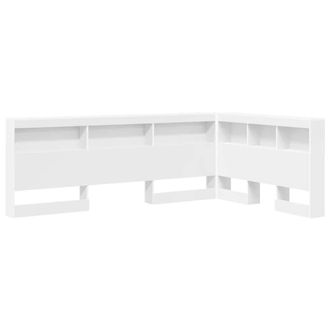Berkfield Home Storage Headboard with Shelf with Headboard with Storage White 12