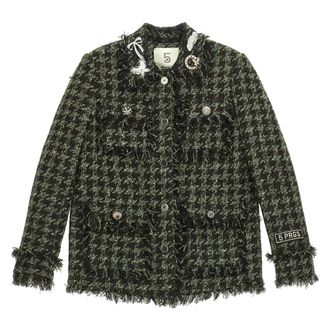 5 Progress Tweed Jackets, female, Green, XS, Green Jackets with pied de poulle