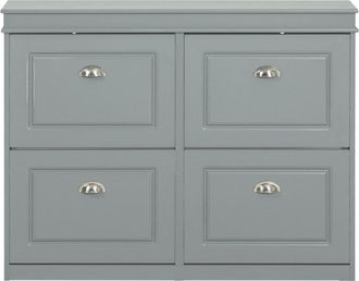 SoBuy Zapatero con 4 puertas mdf gris claro