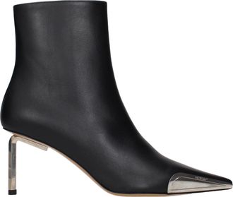 Off-white Gebroken witte damess Laarzen zwart leer