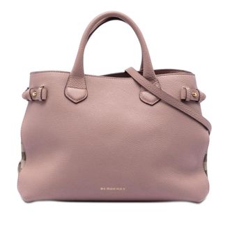 Burberry Pre-owned Burberry Medium Calfskin and House Check Banner Satchel Ladies RZGCURGCYH8W6I8J