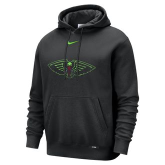 Nike New Orleans Pelicans City Edition Nike Mens Club Hoodie in Black | HQ9132-010