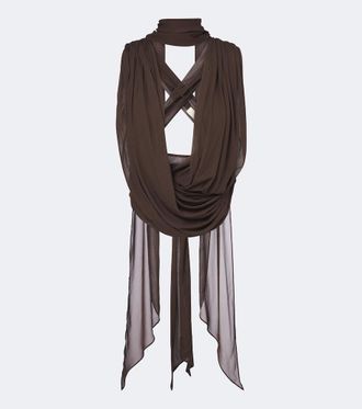 De La Vali Top Isolde de georgette drapeado
