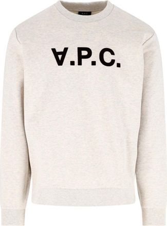 A.P.C. Grey Organic Cotton Ribbed Crewneck Sweatshirt