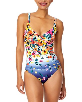 Anne Cole Drape Front Underwire One-Piece