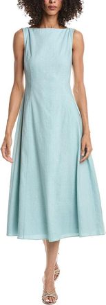 Theory Sleeveless Boatneck Linen-Blend Dress
