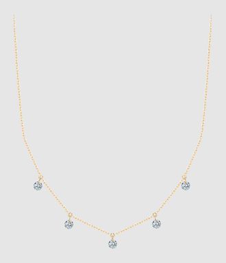 LA BRUNE & LA BLONDE Collier 360&deg; Or Jaune 5 Diamants Brillants