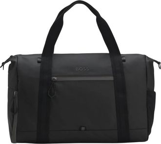 HUGO BOSS Stenson SM Holdall - Heren - Weekendtassen - Zwart - ONE Size - Leer - Tassen