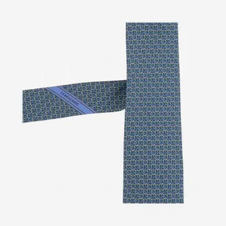 Ferragamo Silk Jacquard Necktie - Green