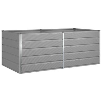 vidaXL Jardinera Gris Claro 195 X 100 X 75 Cm Acero Galvanizado Vidaxl