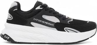 Emporio Armani High-top sneaker - Heren - Sneakers - Zwart - 44 EU - Polyester - Schoenen