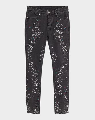 Ksubi Mens Van Winkle Embellished Skinny Jeans