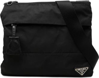 Prada Pre-owned Prada Tessuto Zip Top Crossbody Unisex EV9VMTP7EKRN005J
