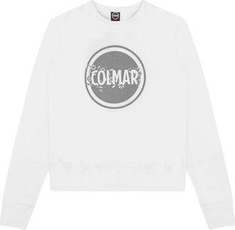 Colmar Sweater met Glitter Logo - Dames - Sweatshirts - Wit - XL - Polyester - Hoodies & sweatvesten