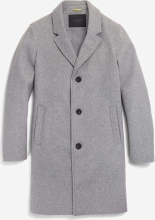 Cole Haan Mens Stretch Wool Top Coat - Grey Size Medium