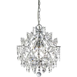 Searchlight Searchlight Harrietta - 3 Light Ceiling Pendant Chrome with Crystals, E14