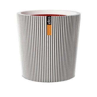 Capi Europe Maceta C&oacute;nica Groove Nl - Pl&aacute;stico - Marfil - 36 X 34 - Capi Europe