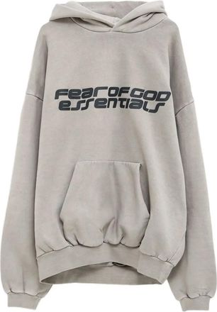 Fear of God Felpa con stampa logo anni 90 - Grigio