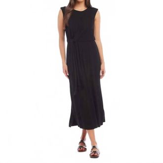 Karen Kane Bethan Tie Waist Midi Dress In Black