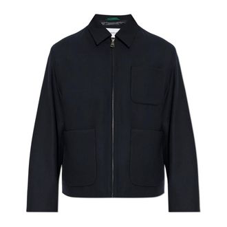 Lacoste Light Jackets, male, Blue, Size: 3XL Wool blend Twill Jacket