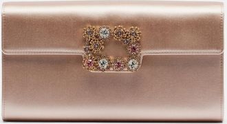 Roger Vivier Efflorescence embellished satin clutch