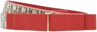 Carolina Herrera Smalle Riem - Dames - Riemen - Rood - 75 CM - Accessoires