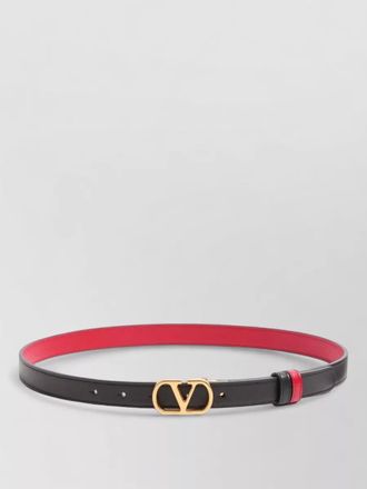 Valentino Garavani vlogo signature leather belt reversible