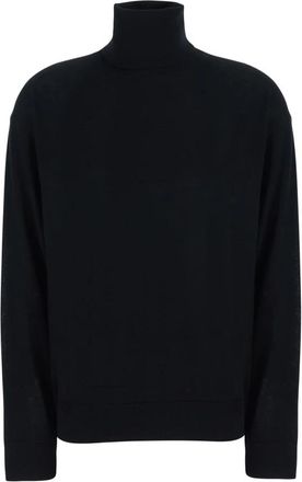 Semicouture Freda V-hals Dunne Wol Trui - Dames - Coltruien - Zwart - M - Wol - Truien & Vesten