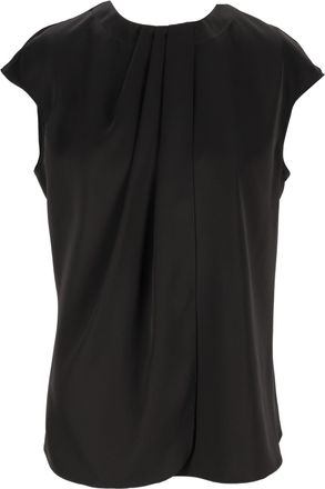 Emporio Armani Polyester Pleated Concealed Zip Top
