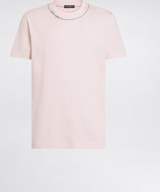 Dolce & Gabbana T-shirt M/corta Giro - Man T-shirts And Polos Pink 44