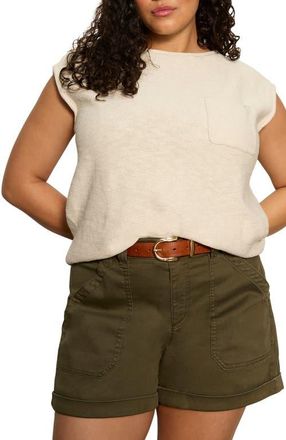 Sanctuary Easy Cotton T-Shirt in Collagen White at Nordstrom, Size 1X