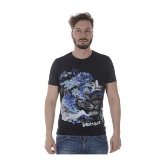 Versace Jeans Couture T-Shirts, male, Black, Size: XL Print 19 Extraslim T-Shirt Sweatshirt