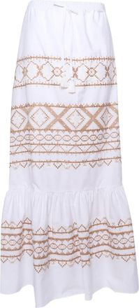 Ermanno Scervino Gonna con ricamo - Bianco